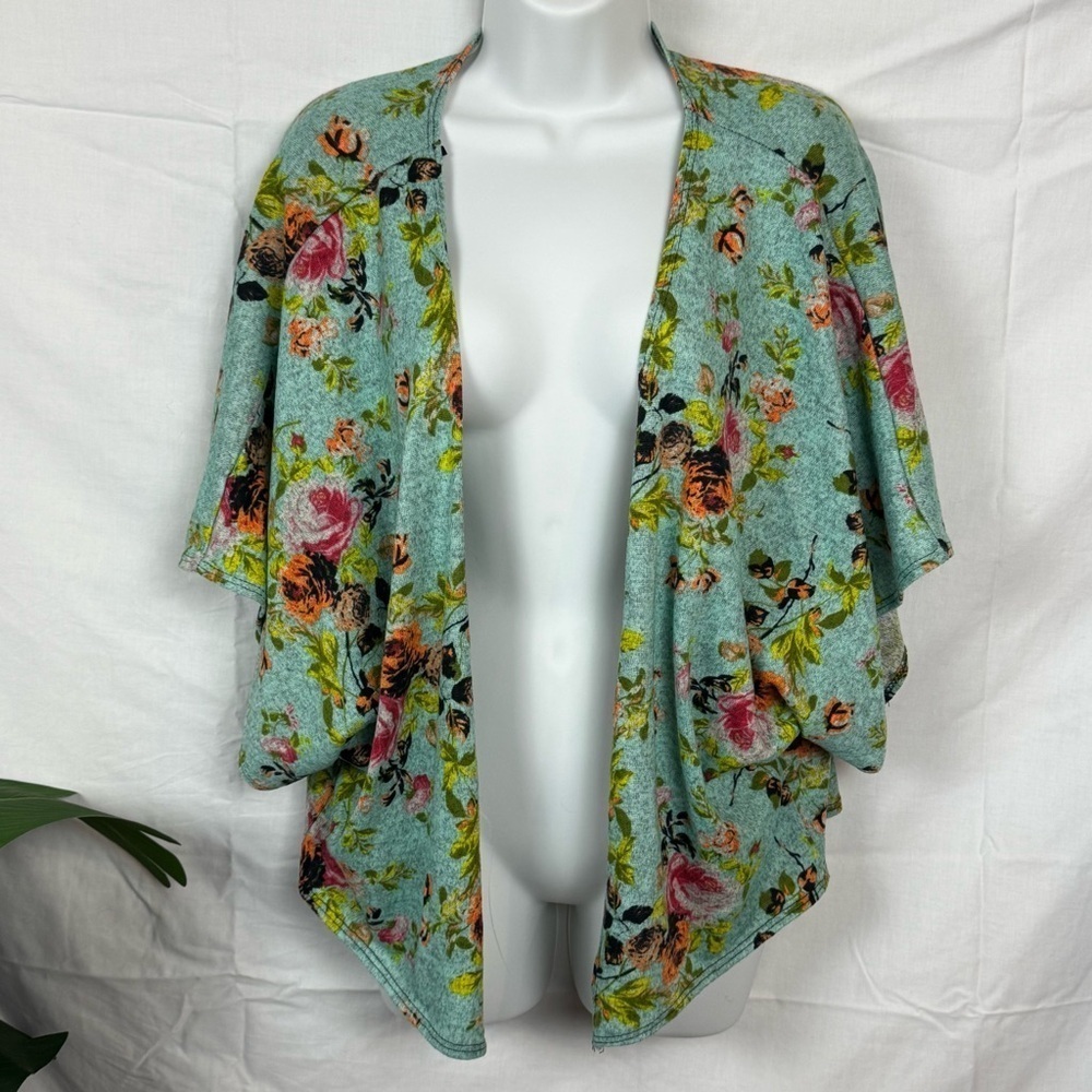 Rainbow women’s open floral cardigan size large